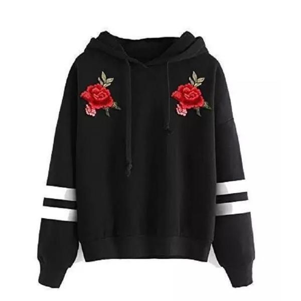 Buy Fashion Plain Pullover Sweater Hoodies V Neck Ladies Sweater Hoodie at wholesale prices