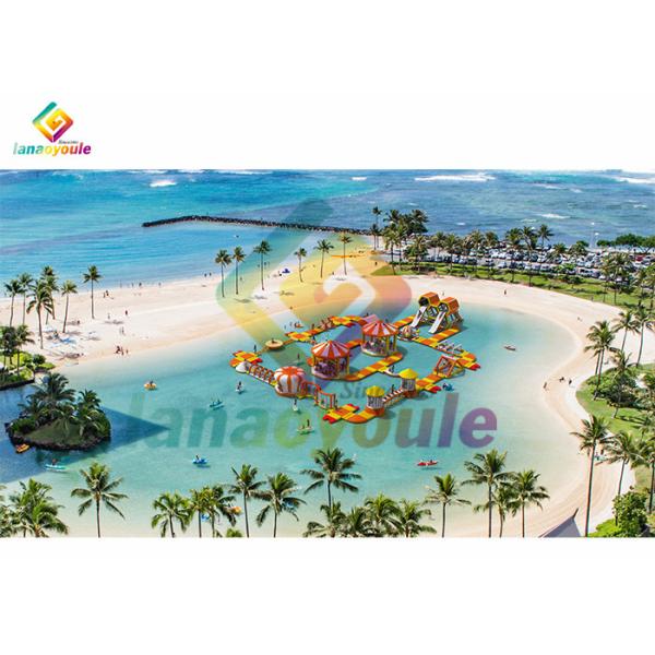 0.6mm Inflatable Floating Water Park For Outdoor Playground