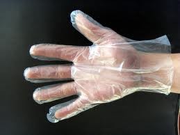 Biodegradable Disposable Food Preparation Gloves , HDPE Clear Food Handing Gloves