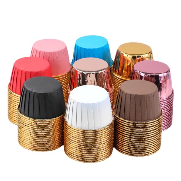 High Temperature Resistant Rolling Mouth Muffin Cup Cake Baking Molds Multi Colour
