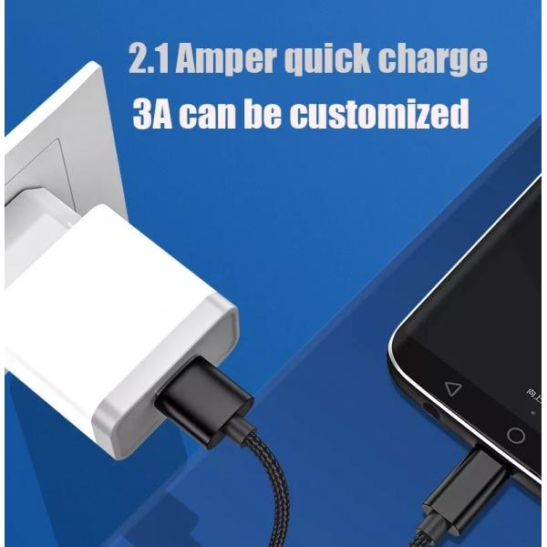 3m 10ft Micro USB V8 Cable , Flexible Mobile Phone Charging Cable