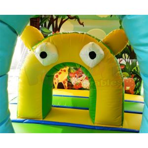 Safari Park Inflatable Bouncy Castles Digital Printing Combi Slide Bouncer