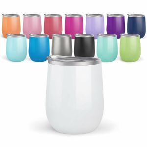 Quality Ecoffee Double Wall Vacuum Insulated egg shaped wine tumbler, 12oz egg shaped mug cup stainless steel for sale