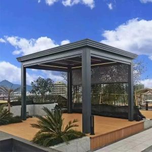 Luxury Freestanding Patio Aluminum Waterproof Outdoor Garden Pergola Chinese