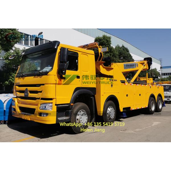 HOWO 8x4 371HP 420HP 360 Degree Rotation Road Wrecker Truck