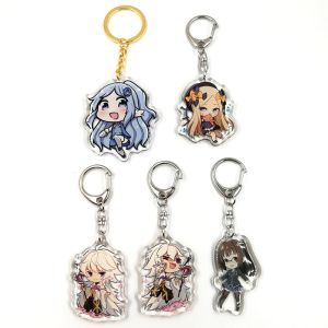 Custom manufacture made cartoon acrylic transparent epoxy charm resin keychain