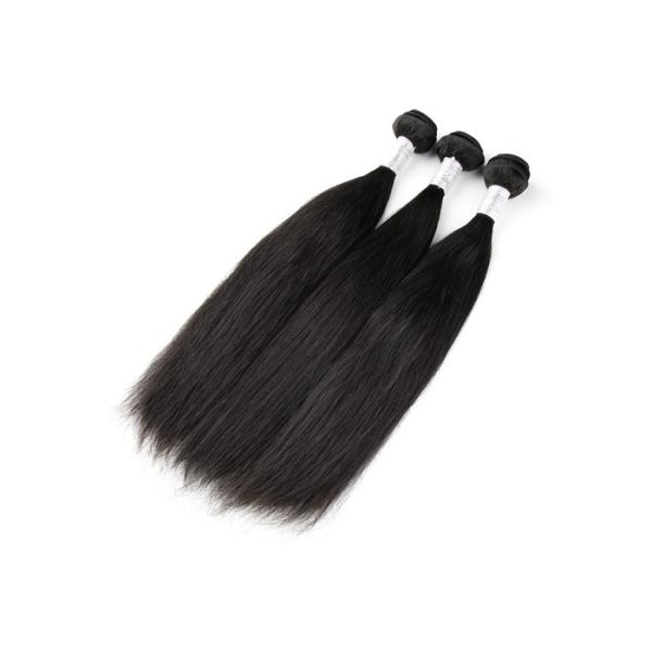 Remy Virgin Human Hair Extensions Natural Black , Peruvian Human Hair