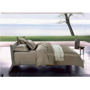 Customized Embroidered Patterned Duvet Covers , Soft Eco Friendly Duvet Covers