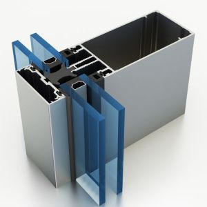 6005 Aluminum Structural Glass Facade 6mm Vertical Double Glazed Facade