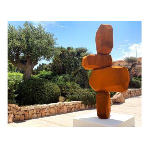 China Rusty Corten Steel Abstract Metal Garden Sculptures on sale