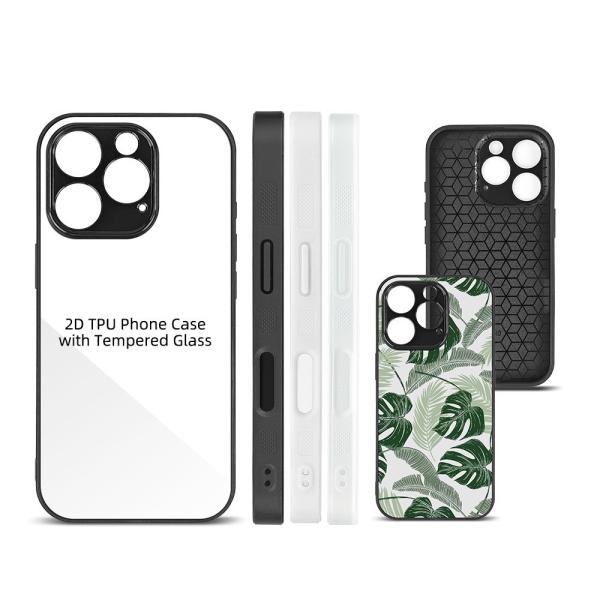 DIY Custom Tempered Glass Sublimation Phone Case For IPhone 14 15 16