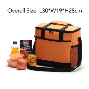 Aluminum Foil Insulated Cooler Lunch Bag 600D Plain