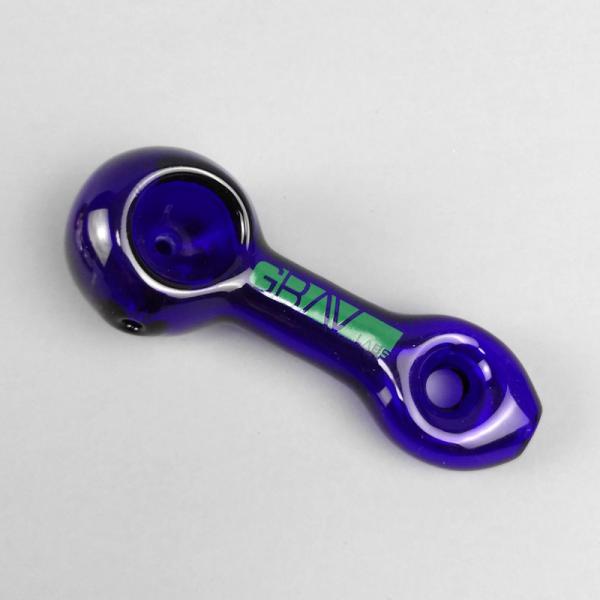Mini Spoon Pendant Glass Hand Pipe With Label Straight Type 3.3 Inch