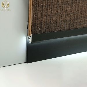 Extruded LED Aluminium Skirting Profile PVDF Finish Custom