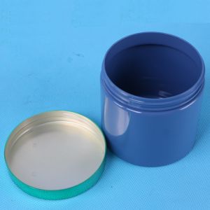 Electroplating Blue PET Body Milk Hair Conditioner Jar 400ml
