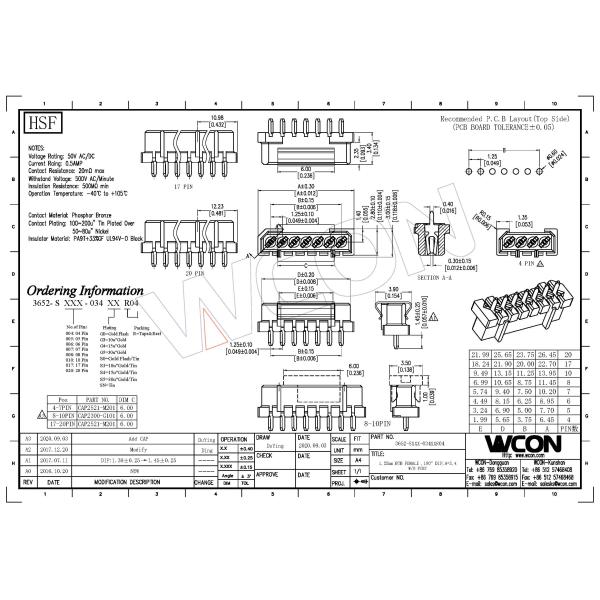 1.25mm Single Row Straight Female SMT Board to Board Connector Phosphor Bronze
