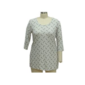 China Ripple Shape Jacquard Women'S 3 4 Sleeve T Shirts , Ladies Round Neck T Shirts on sale