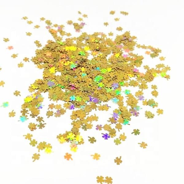 Other Holiday Supplies Spring Glitter Clover Shaped Earrings Polyester Silk