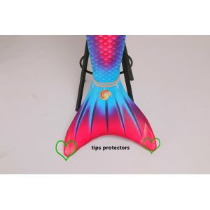 Children Pink Mermaid Tail Swimming Costume Multifunctional Fade Resistant