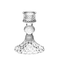 Factory price clear crystal glass candelabra candlestick holder