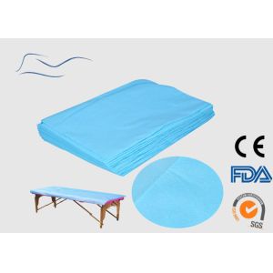 China Blue Elastic Disposable Bed Covers CE / ISO Certification 110 * 220CM on sale