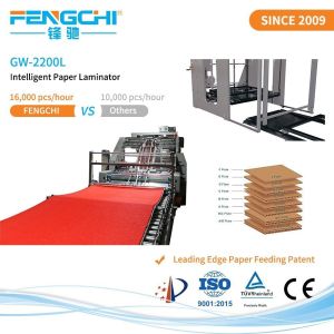 Color Printing Digital Gluing 16000 Sheets/Hour Paper Flute Laminator for