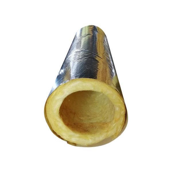 Buy 64kg/m3 Glass Wool Tube With Aluminum Foil Steam Pipe Insulation 25mm Thick at wholesale prices
