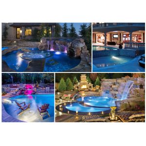 2000ma DC24V LED Underwater Swimming Pool Lights IP68 VDE Cable