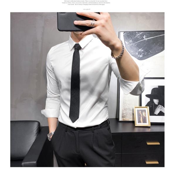 Knitted Long Sleeve Slim Fit Shirts For Men Popular Choice for Adults