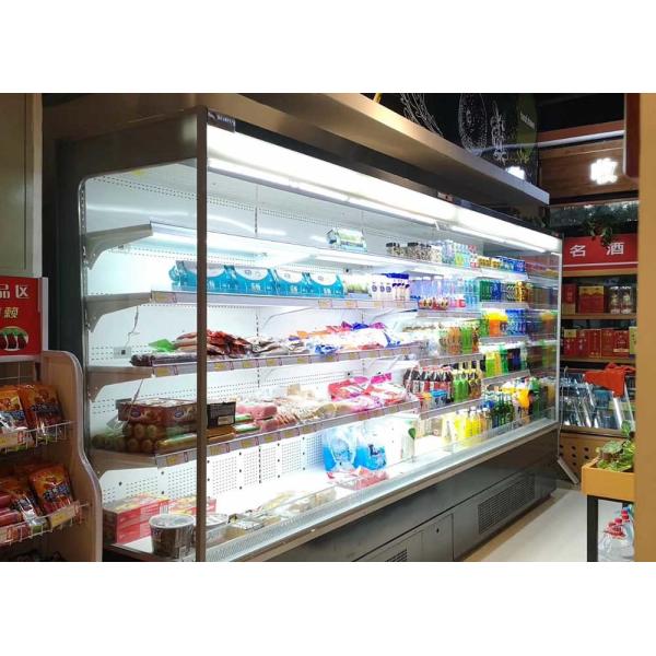 Buy Open Air Commercial Beverage Fridge Vertical Air Curtain Merchandisers at wholesale prices