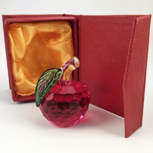 K9 Crystal Gift 50mm Crystal Apple For Dectoration