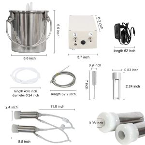 Portable Dairy Farm Simple Pulse Goat Milker Vacuum Pulsation