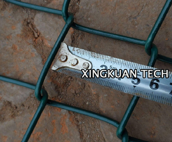 Vinyl Coated Chain Link Fence Fabric 50 Ft Roll Black Green color OEM