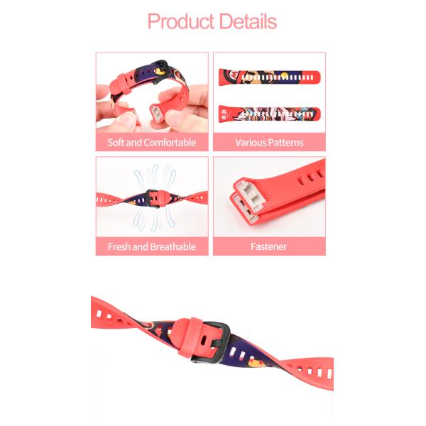 Sweat Proof 21mm Silicone Watch Band With Plastic Clasp