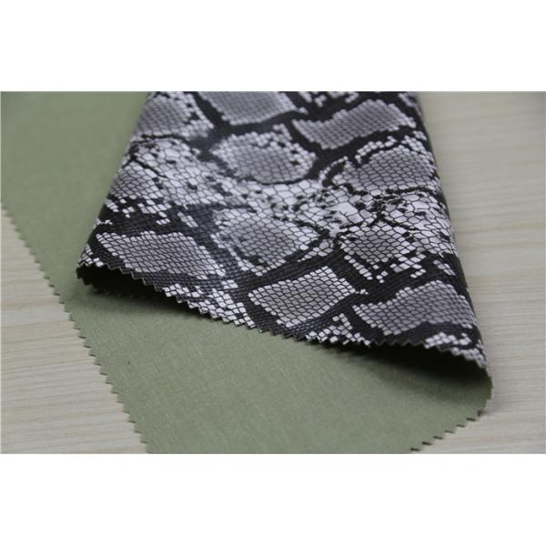 Buy Grey High Grade Pu Leather / Printed Leather Fabric 0.65mm Thickness at wholesale prices