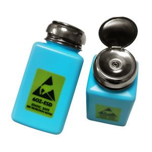 Antistatic Plastic Alcohol Solvent ESD Dispenser Bottle 6OZ Blue
