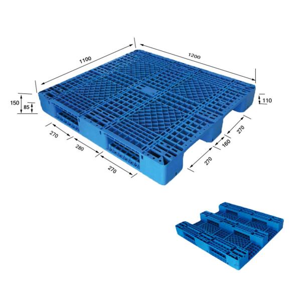 Buy 1200x1100 100% Recycled Plastic Pallets 1000-1500KG Dynamic Load at wholesale prices