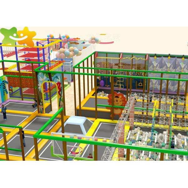 1200m² Kids Indoor Playground Equipment Ninja Warrior Obstacles Course