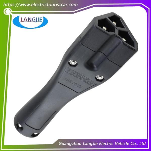 EZGO TXT RXV Golf Cart Charger Plug, 3-Pin 48V Triangular Handle Connector