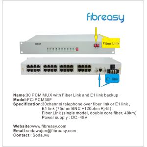 China Telephone extender Fiber Optical 30voice 4E1 interface 4Ethernet 4RS232 multiplexer on sale