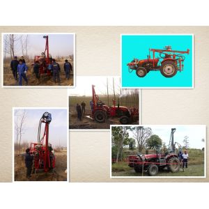 Shothole blasting Tractor drilling rig