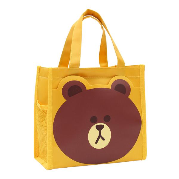Students Animals Children Canvas Tote Bags School Waterproof Lunch Bento Bag