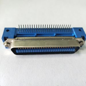 2.16mm pitch 24 Pin Centronic Plug Right Angle PCB 50pin Connector Certificated