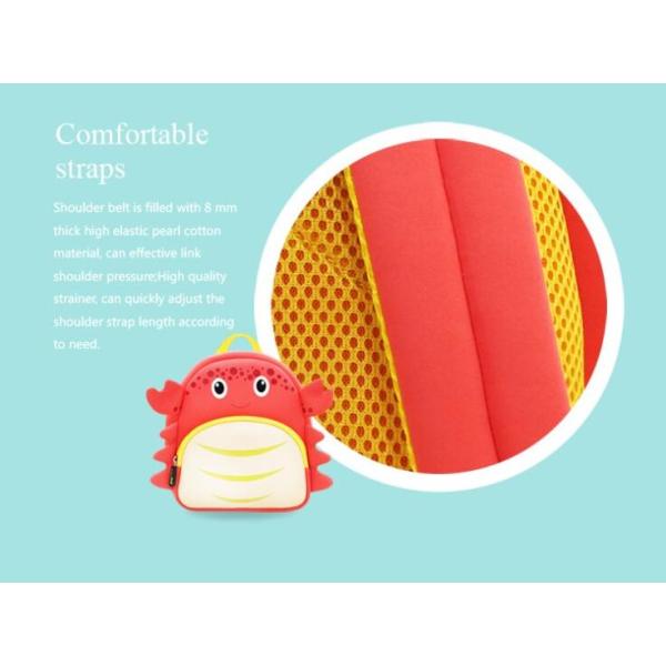 Red Cartoon Kid School Backpack Personalized with Double Shoulder