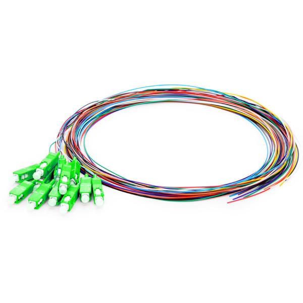 Buy 12F OS2 Fiber Optic Pigtail Single Mode With FC SC LC ST MTRJ Connector at wholesale prices