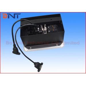 Slip Up Cover Multimedia Desktop Socket , Office Table Cable Cubby