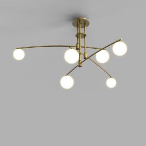 Postmodern glass chandelier Nordic led ceiling chandelier creative magic bean