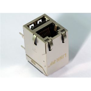 0821-1X1T-32-F 1000Base-T RJ45 USB Connector LPJU3836AONL Shielded W/LED