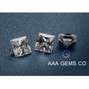 2 Carat VVS1 Princess Square Moissanite White High Reflective