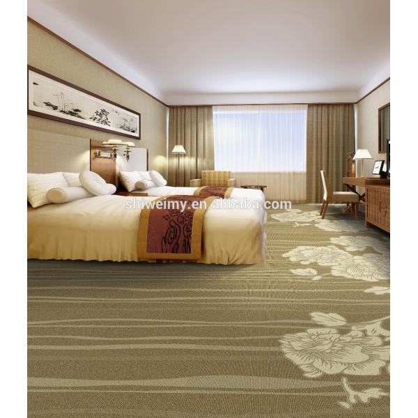 Wool carpets, High cut low pile blend jacquard carpets from bedroom